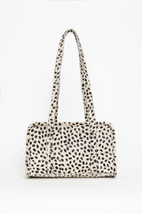 Piti Cuiti - Sintra Shopper-Tasche Dalmatiner-Print - Weiß-Schwarz - Leder mit Felltextur