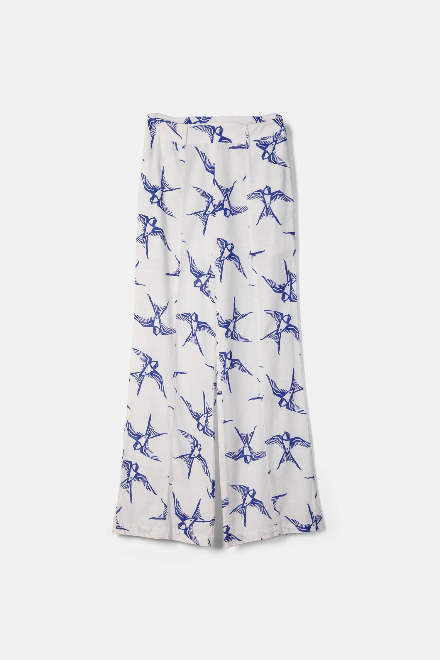 Weite Sommerhose mit Schwalbenprint aus 100% Baumwolle - Lanidor Portugal