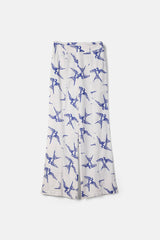 Weite Sommerhose mit Schwalbenprint aus 100% Baumwolle - Lanidor Portugal