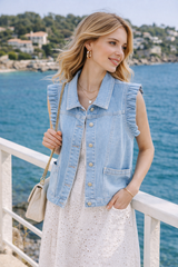 Ciminy Jeansweste Mira Hellblau