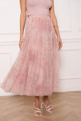 Choklate Paris Tüllrock Ambre mit Toile-de-Jouy-Print Rosa