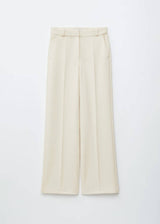 Choklate Paris Hose Beige mit Bügelfalten Baumwolle Lyocell
