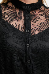 Choklate Paris Sonia Skaterkleid aus Spitze – Schwarz