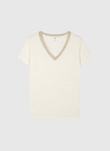 An’ge Paris T-Shirt TERRY aus Viskose-Elasthan Ecru
