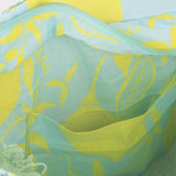 Isla Bonita by SIGRIS Tasche mit Zitronenprint & Perlenstickerei Gelb