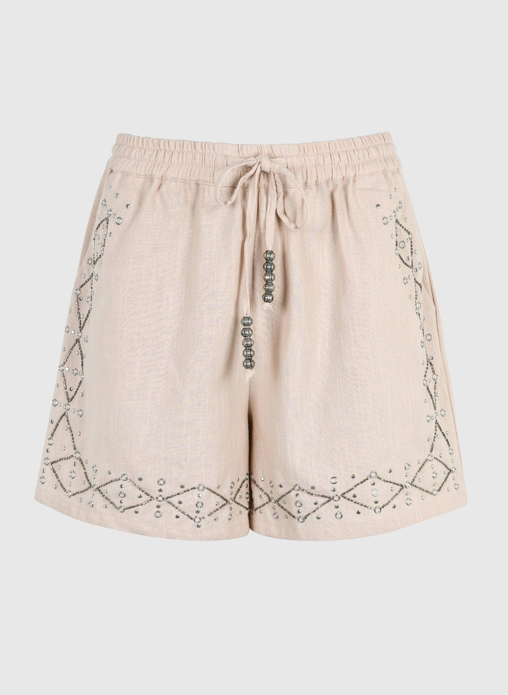 An'ge Paris Short RAMALO Beige Baumwolle Leinen