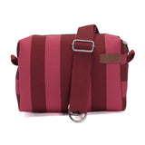 LOT83 Megan 19 Umhängetasche Rot-Rosa gestreift