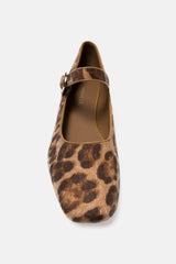 Lanidor Ballerinas Animal-Print Beige Braun | Flacher Absatz