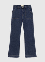 AN’GE Paris Parmy Stone Blau Straight-Flare Jeans