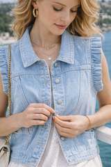 Ciminy Jeansweste Mira Hellblau