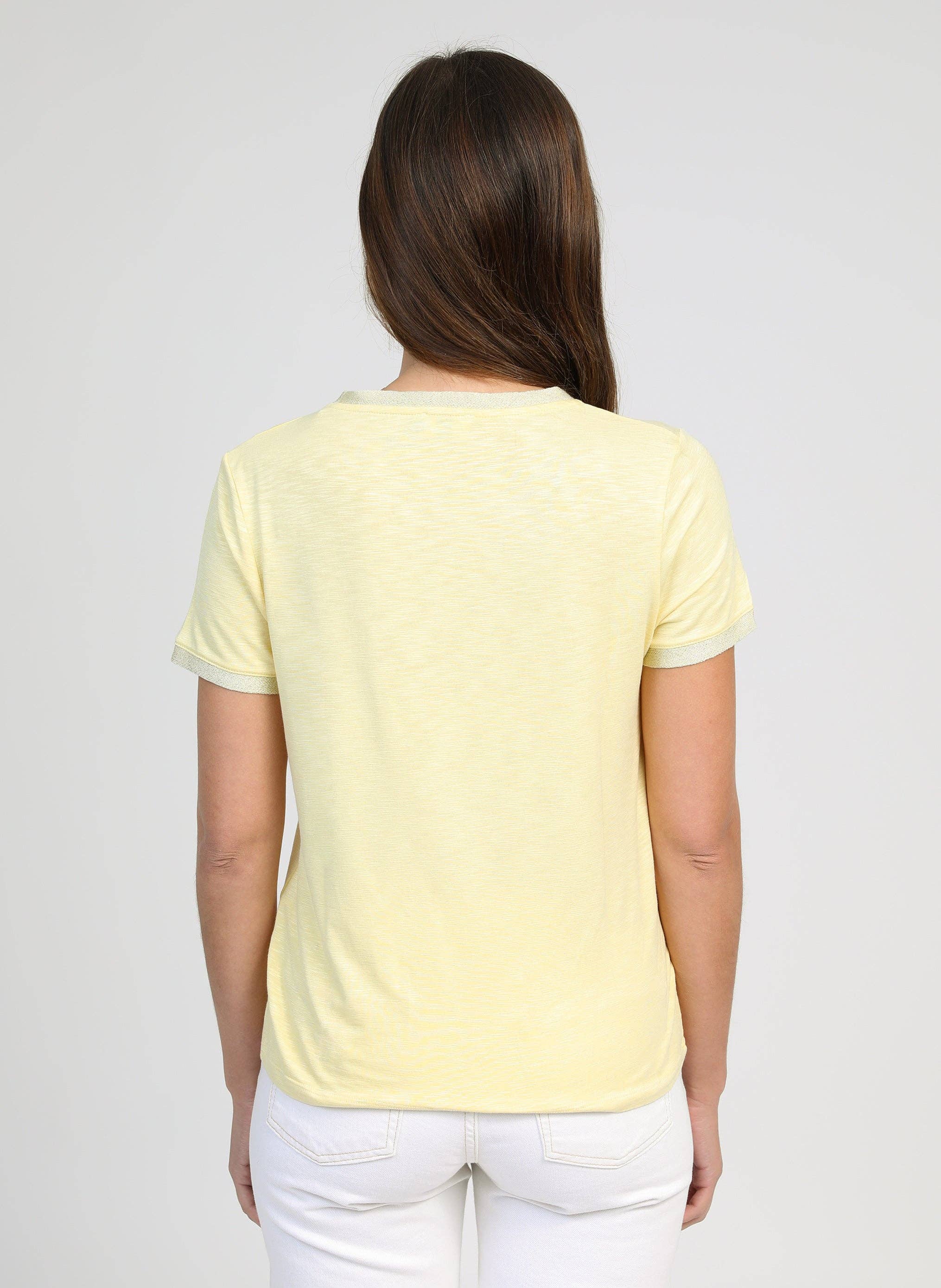 Ange Paris T-Shirt Tixana Gelb Viskosemix