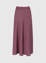 An´ge Paris Midi-Rock "Janiala" aus Satin - Beerenton