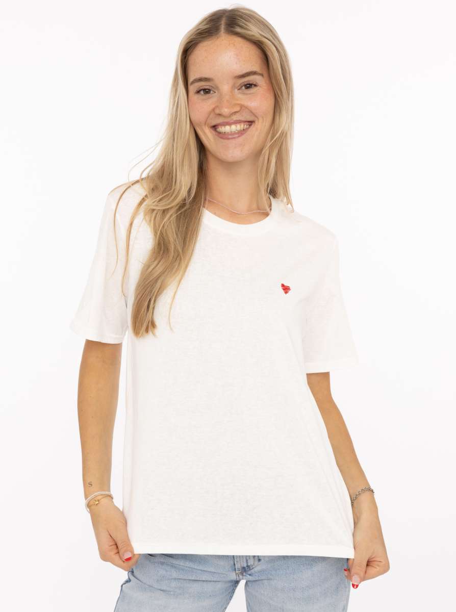 Zwillingsherz T-Shirt "Herz" - Weiß