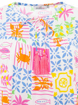 Zwillingsherz Bluse Dolce Vita Patchwork - Blumenmuster