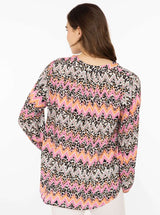 Zwillingsherz Bluse Graphic Leo Pink Viskose