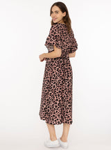 Zwillingsherz Maxikleid Viskose Leo Dreams Rosa