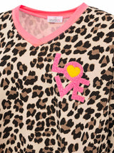 Zwillingsherz Sweat Pullover  Leo Neon Pink Oversized