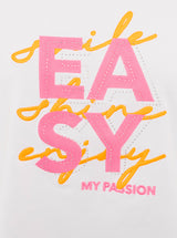 Zwillingsherz T-Shirt aus Baumwolle "Easy" Weiß
