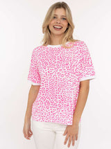 Zwillingsherz Sweatshirt 1/2 Arm Leo Pink