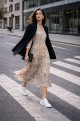 Choklate Paris Sienna Hemdblusenkleid in Midi-Länge - Rose