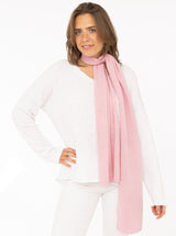 100% Kaschmir-Schal Classic Uni - Rosa