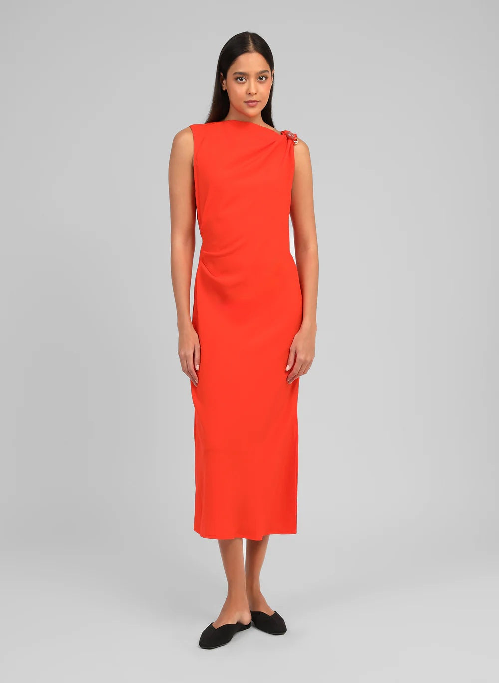 Ange Paris Midikleid Milana in Chili Rot