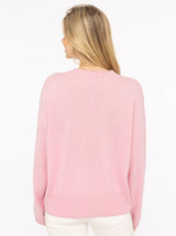 Zwillingsherz - Pullover aus 100% Kaschmir in Rosa - "Kastig & Uni"