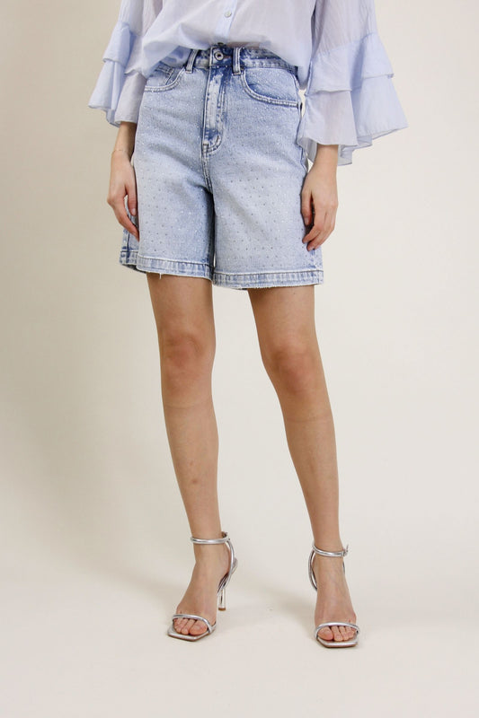 Short - Jeans - "Strassetini"