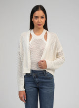 Ange Paris Trägershirt Lochstrick Virgil Ecru