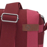 LOT83 Megan 19 Umhängetasche Rot-Rosa gestreift