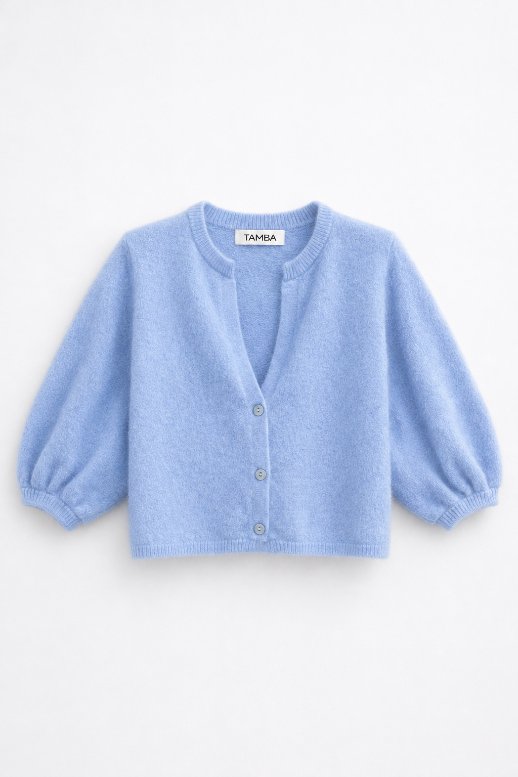 Angora Strickcardigan mit V-Ausschnitt: Anthrazit / Einheitsgröße