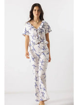 Weite Sommerhose mit Schwalbenprint aus 100% Baumwolle - Lanidor Portugal