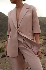 Purple Queen Blazer Irina - Halblanger Arm - Rose Pourdré