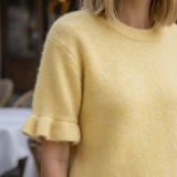 Afinity Pullover Detail-Ausschnitt Rüschen-Ärmel