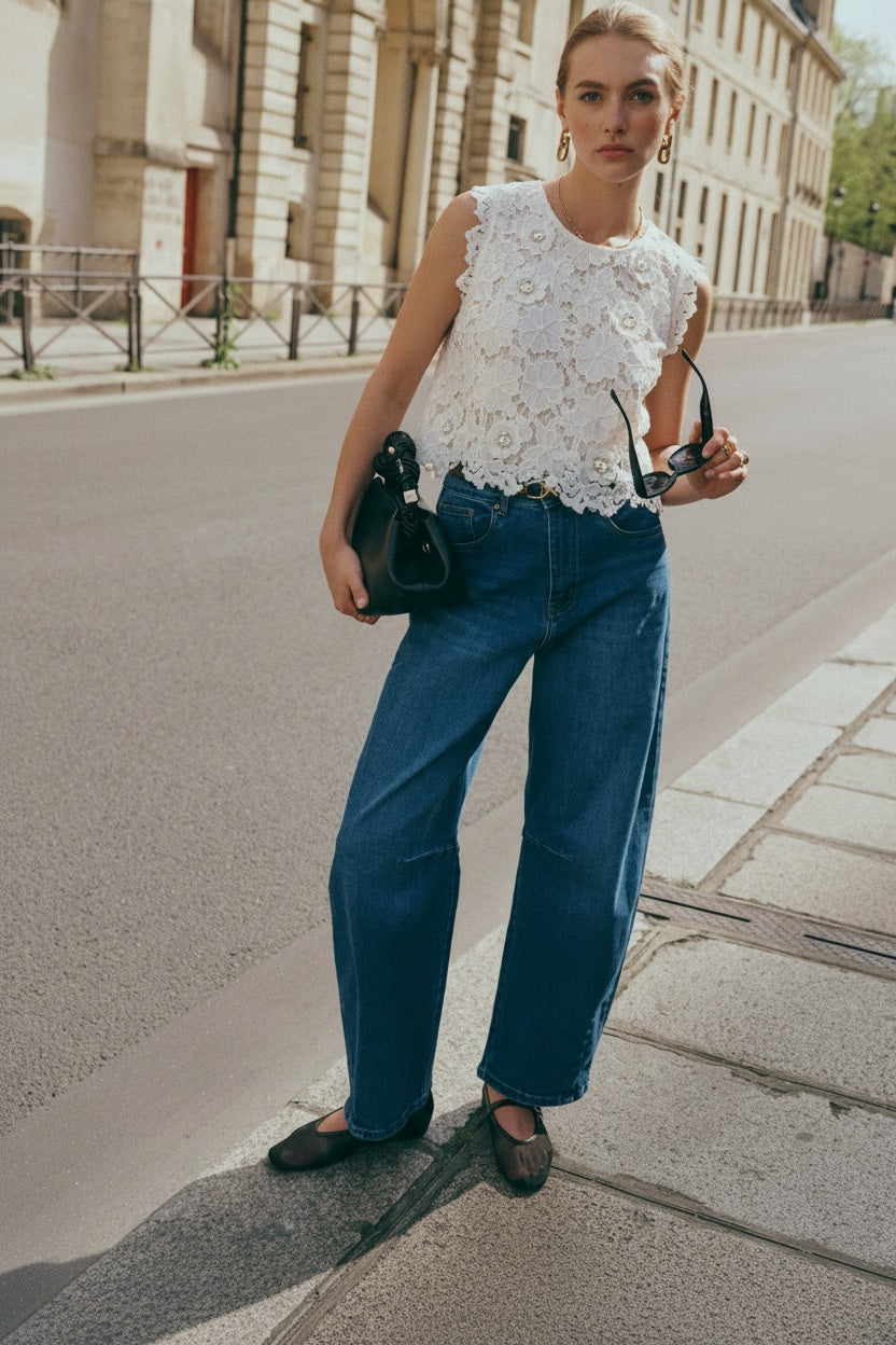 Ana & Lucy Barrel Jeans „Louisa“ Dunkelblau