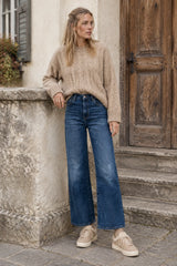 Ana & Lucy Wide-Leg-Jeans „Noémie“ Dunkelblau mit hoher Taille