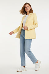 Ange Paris Blazer Zaven Gerader Schnitt Gelb