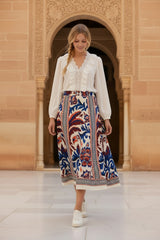 AN’GE Paris Bluse Samista Ecru aus Viskose mit Spitze