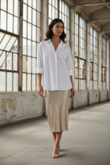 Ange Paris Midirock JURYFANA Mattgold - Greige