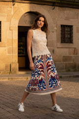 Ange Paris Langer Rock ROBINETA Galatea Blau