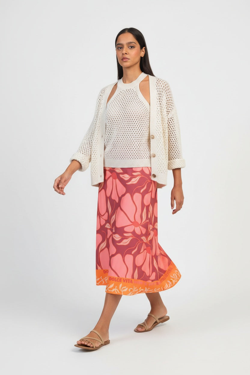 Ange Paris Midirock Rivila Rosa Blumenprint