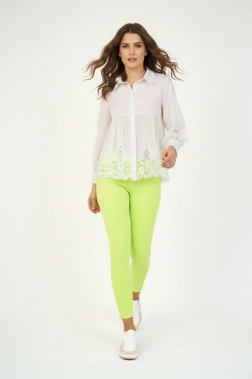 Ana & Lucy Slimfit Jeans Anna Push-up Vert Fluo