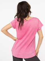 Zwillingsherz Shirt Tail - Positive Mind- 100% Baumwolle - Neonpink