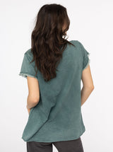 Zwillingsherz Shirt Tail - Positive Mind- 100% Baumwolle - Petrol