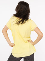 Zwillingsherz Shirt Tail - Positive Mind- 100% Baumwolle - Gelb