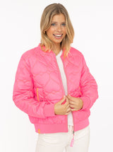 Zwillingsherz - Bomberjacke "Be Happy" in Pink
