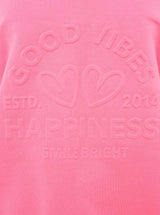 Zwillingsherz V-Neck Sweater "Happiness Vibes" in Pink
