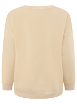 Zwillingsherz V-Neck Sweater "Happiness Vibes" Beige