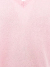 Zwillingsherz V-Pullover aus 100% gebürstetem Kaschmir Rosa