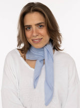 Zwillingsherz Halstuch aus 100% gebürstetem Kaschmir Hellblau